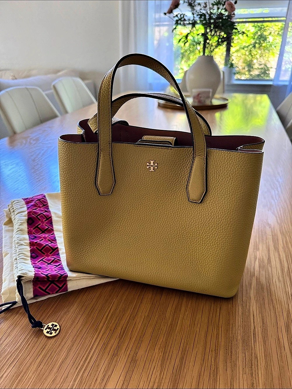 Tory Burch Perry Small Triple-Compartment Tote Yellow
